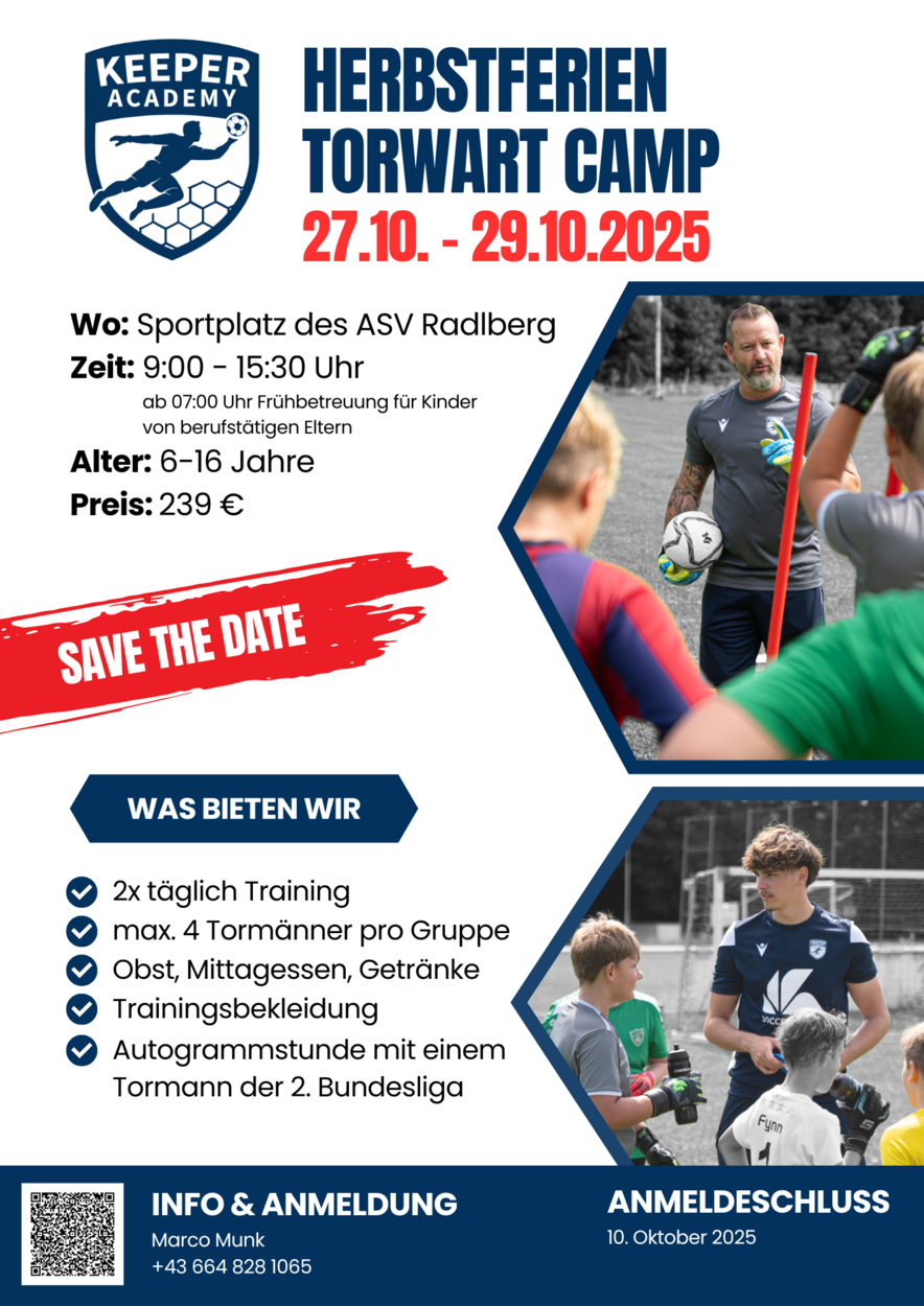 Torwart Camp in den Herbstferien